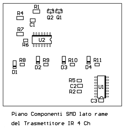 PCB del Trasmettitore (Lato rame)